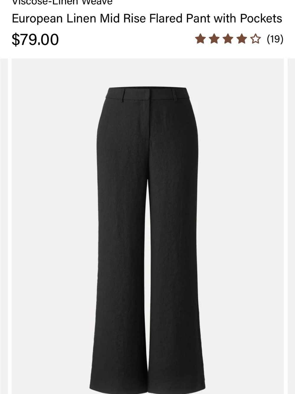 OGL Black Mid-Rise Flared Women’s Pants